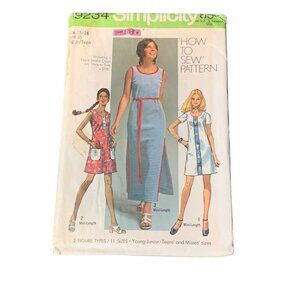 Simplicity 9234 Pattern Juniors Teens Dress in Two Lengths - uncut
